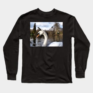 Swan Looking Straight Into My Eyes Long Sleeve T-Shirt